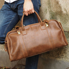Cool Leather Mens Overnight Bags Weekender Bag Vintage Travel Bags Duffle Bag for Men - iwalletsmen