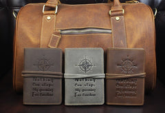 Handmade Leather Mens Cool billfold Wallet Passport Card Holder Small Card Slim Wallets for Men