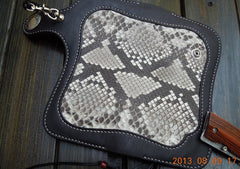 Handmade Leather Biker Wallet Mens Cool Chain Wallet Trucker Wallet with Chain