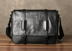 Genuine Leather Mens Cool Messenger Bag Shoulder Bag Chest Bag Bike Bag Cycling Bag for men