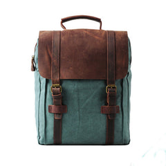 Cool Mens Canvas Leather Travel Backpack Canvas Backpack Canvas School Bag for Men - iwalletsmen