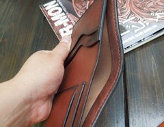 Handmade Leather billfold Wallet Mens Cool billfold Slim Wallet Wallet For Men