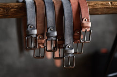 Handmade Leather Mens Leather Men Distress Brown Black Belt for Men Cool Leather Belt