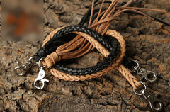 Handmade Leather Braided Wallet Chain Biker Wallet Chain Trucker Chain for Men - iwalletsmen