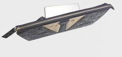 Handmade Leather Floral Tooled Mens Clutch Cool Slim Wallet Zipper Clutch Wristlet Wallet for Men