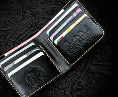 Handmade Leather Mah¨¡k¨¡la Tooled Mens billfold Wallet Cool Leather Wallet Slim Wallet for Men