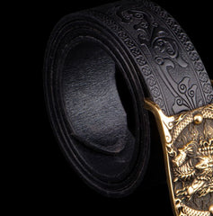 Handmade Genuine Leather Mens Belt Custom Cool Leather Men Black Belt for Men