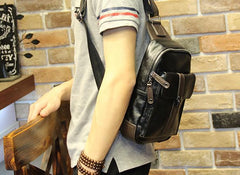Cool Leather Slings Bag for Men Chest Bag Sling Shoulder Bag For Men - iwalletsmen