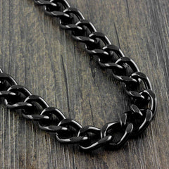 Cool Black Punk Pants Chain Biker Wallet Chain Black Jeans Chain Jean Chain Long Wallet Chain For Men - iwalletsmen