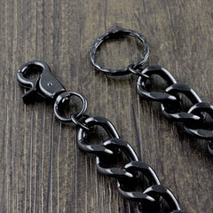 Cool Black Punk Pants Chain Biker Wallet Chain Black Jeans Chain Jean Chain Long Wallet Chain For Men - iwalletsmen