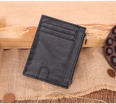 RFID Leather Mens Small Wallet Cardholder Wallet Front Pocket Wallets for Men - iwalletsmen