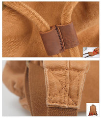 Coffee Canvas School Laptop Backpack Travel Backpack Canvas Mens Hiking Backpack For Men - iwalletsmen