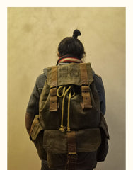 Gray Canvas Travel Backpack Canvas Mens Laptop School Backpack Purse For Men - iwalletsmen