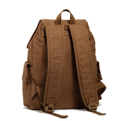Green CANVAS Large MENS WOmens 14'' School BACKPACK Hiking Backpack FOR MEN - iwalletsmen