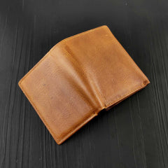 Cool  LEATHER MENS TRIFOLD SMALL BIKER WALLETS BROWN CHAIN WALLET WALLET WITH CHAINS FOR MEN - iwalletsmen