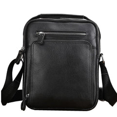 BADASS Black LEATHER MENS Ipad Vertical SIDE BAG COURIER BAG Vertical MESSENGER BAG FOR MEN - iwalletsmen