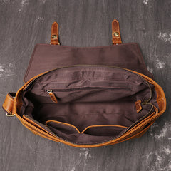 Vintage Brown LEATHER MENS Messenger Bag Side Bag Brown Postman Bag Courier Bag FOR MEN - iwalletsmen