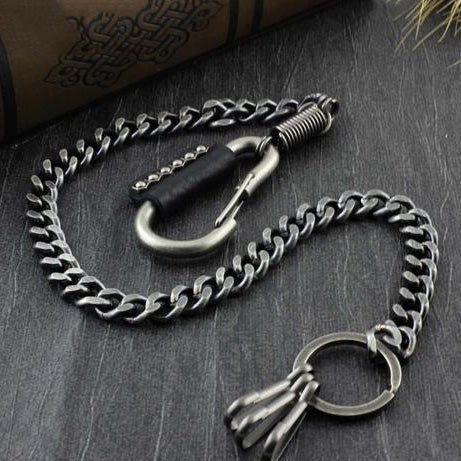 BADASS SILVER STAINLESS STEEL MENS KEY CHAINs CHAIN PANTS CHAIN WALLET CHAIN FOR MEN - iwalletsmen