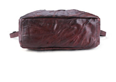 Coffee Leather Men's 14 inches inches Large Courier Bag Travel Bag Weekend Bag Messenger Bag Postman Bag For Men - iwalletsmen