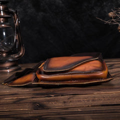 Badass Leather Sling Bag Men's Small Sling Pack Tan Sling Backpack Small Courier Bag For Men - iwalletsmen