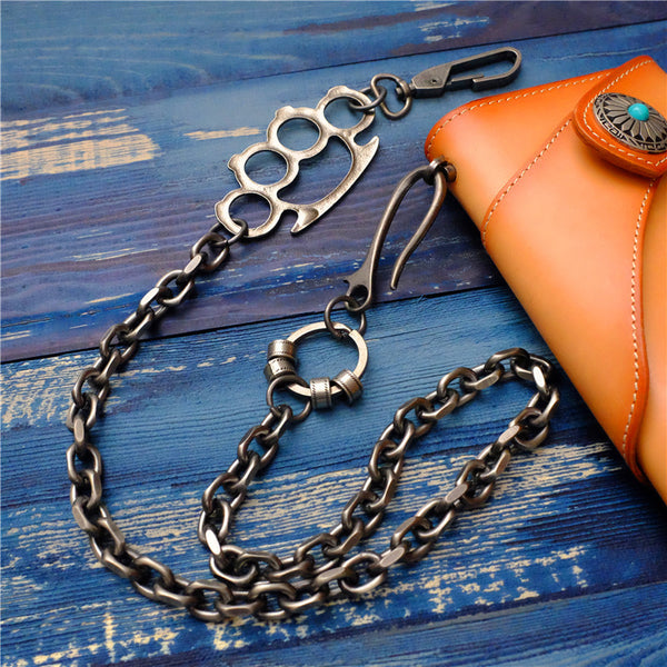 Badass Punk Mens Long Stainless steel Silver Chain Pants Chain Wallet Chain For Men - iwalletsmen