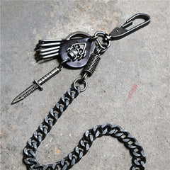 Badass Hip Hop Mens Skull Trousers Key Chain Punk Pants Chain Wallet Chain For Men - iwalletsmen