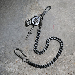 Badass Hip Hop Mens Skull Trousers Key Chain Punk Pants Chain Wallet Chain For Men - iwalletsmen