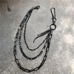Badass Men's Triple Long Wallet Chain Pants Chain Trendy Biker Wallet Chain For Men - iwalletsmen