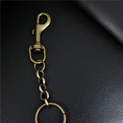 Badass Men's Bronze Metal Long Double Wallet Chain Pants Chain Biker Wallet Chain For Men - iwalletsmen