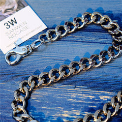 Badass Men's Silver Long Key Chain Wallet Chain Pants Chain Biker Wallet Chain For Men - iwalletsmen