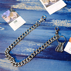 Badass Men's Silver Long Key Chain Wallet Chain Pants Chain Biker Wallet Chain For Men - iwalletsmen