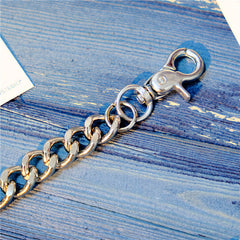 Badass Men's Silver Long Key Chain Wallet Chain Pants Chain Biker Wallet Chain For Men - iwalletsmen
