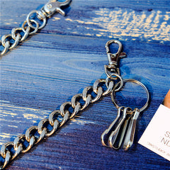 Badass Men's Silver Long Key Chain Wallet Chain Pants Chain Biker Wallet Chain For Men - iwalletsmen