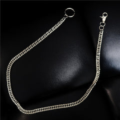 Badass Men's Silver Stainless Steel Wallet Chain Pants Chain Long Biker Wallet Chain For Men - iwalletsmen