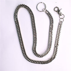 Badass Men's Silver Stainless Steel Wallet Chain Pants Chain Long Biker Wallet Chain For Men - iwalletsmen