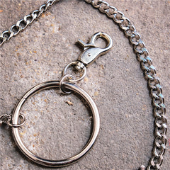 Badass Men's Womens Silver Ring  Pants Chain Long Wallet Chain Biker Wallet Chain For Men - iwalletsmen