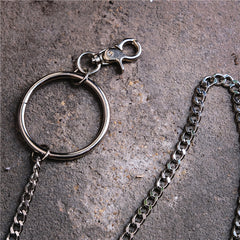 Badass Men's Womens Silver Ring  Pants Chain Long Wallet Chain Biker Wallet Chain For Men - iwalletsmen