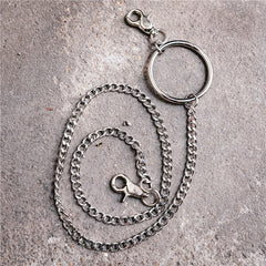Badass Men's Womens Silver Ring  Pants Chain Long Wallet Chain Biker Wallet Chain For Men - iwalletsmen