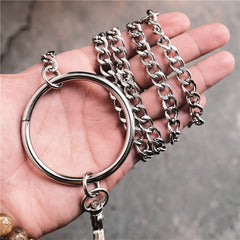 Badass Men's Womens Silver Ring  Pants Chain Long Wallet Chain Biker Wallet Chain For Men - iwalletsmen