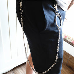 Badass Men's Womens Silver Ring  Pants Chain Long Wallet Chain Biker Wallet Chain For Men - iwalletsmen