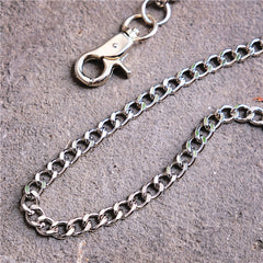 Badass Men's Womens Silver Ring  Pants Chain Long Wallet Chain Biker Wallet Chain For Men - iwalletsmen