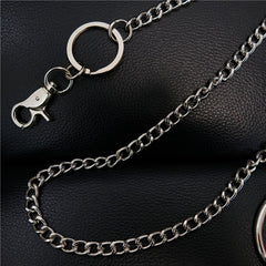 Fashion Womens Mens Silver Ring Simple Long Wallet Chain Pants Chain Biker Wallet Chain For Men - iwalletsmen