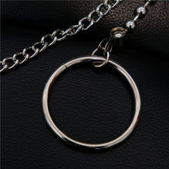 Fashion Womens Mens Silver Ring Simple Long Wallet Chain Pants Chain Biker Wallet Chain For Men - iwalletsmen