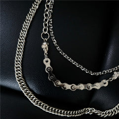 Badass Men's Punk Triple Long Wallet Chain Pants Chain Biker Wallet Chain For Men - iwalletsmen