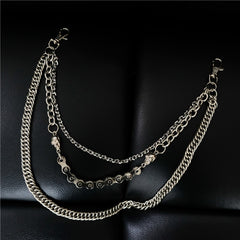 Badass Men's Punk Triple Long Wallet Chain Pants Chain Biker Wallet Chain For Men - iwalletsmen
