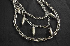 Badass Men's Silver Bullet Triple Pants Chain Punk Biker Wallet Chain For Men - iwalletsmen