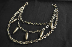 Badass Men's Silver Bullet Triple Pants Chain Punk Biker Wallet Chain For Men - iwalletsmen