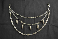 Badass Men's Silver Bullet Triple Pants Chain Punk Biker Wallet Chain For Men - iwalletsmen