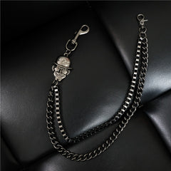 Badass Men's Black Wallet Chain Pants Chain Long Biker Wallet Chain For Men - iwalletsmen