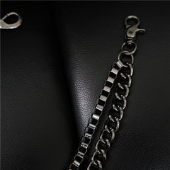 Badass Men's Black Wallet Chain Pants Chain Long Biker Wallet Chain For Men - iwalletsmen